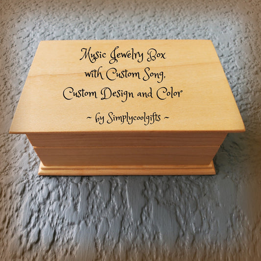 Custom Song Jewelry Box with Custom Design