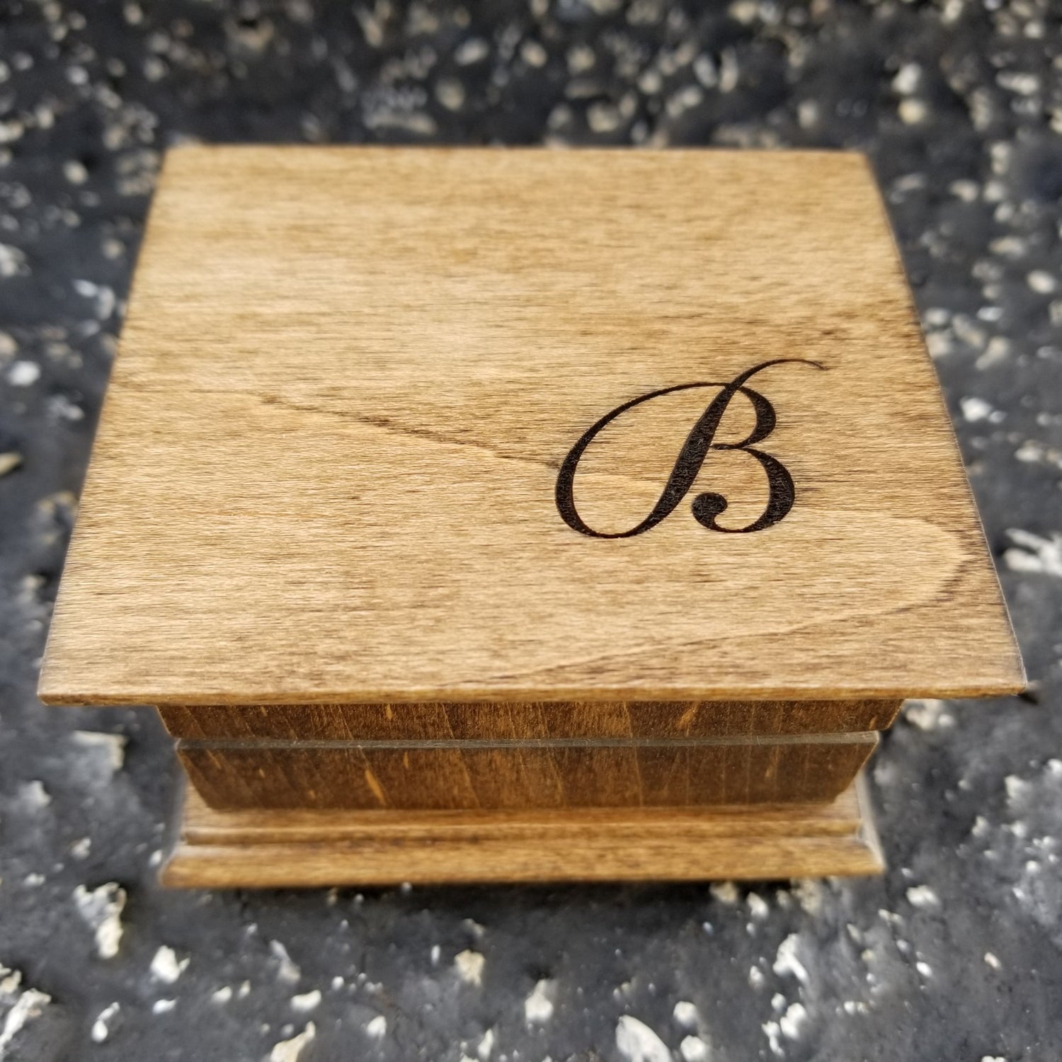 monogrammed music box custom made, choose color and song, add personalized engraving
