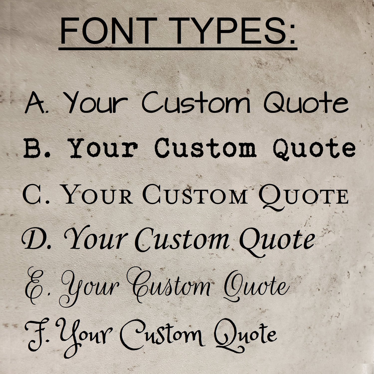 font type for hammers