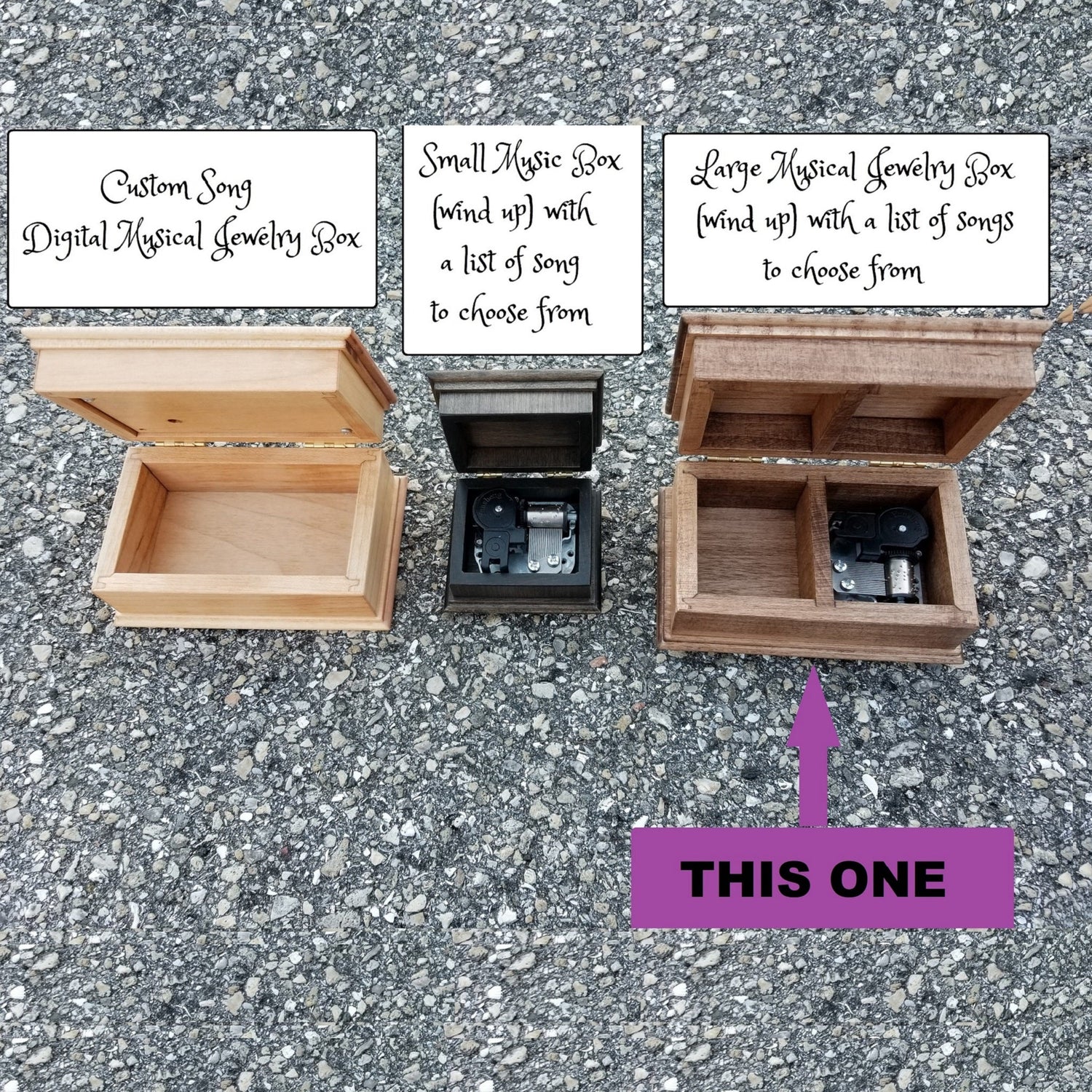 music box styles available at Simplycoolgifts