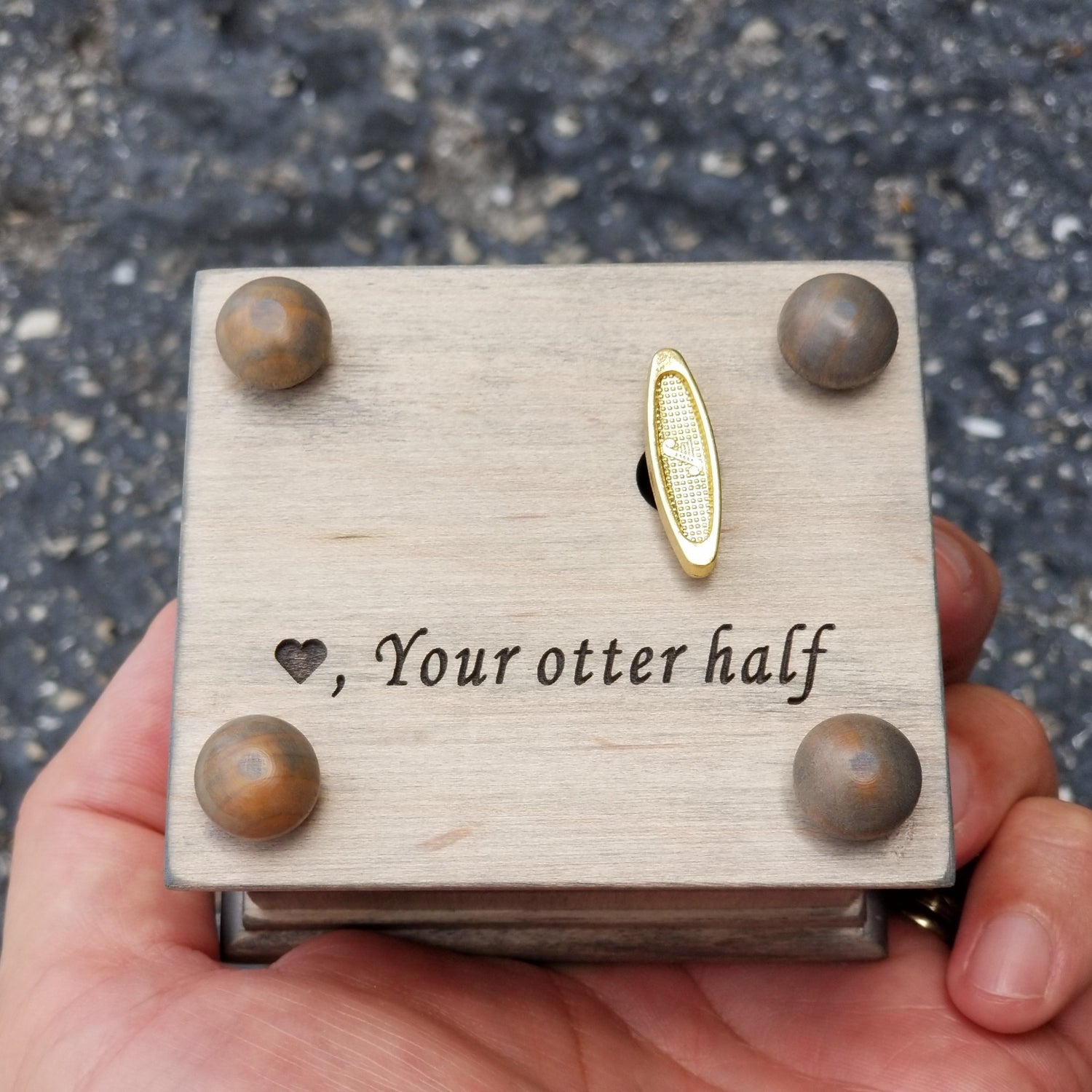 customized anniversary box, with personalized engraving