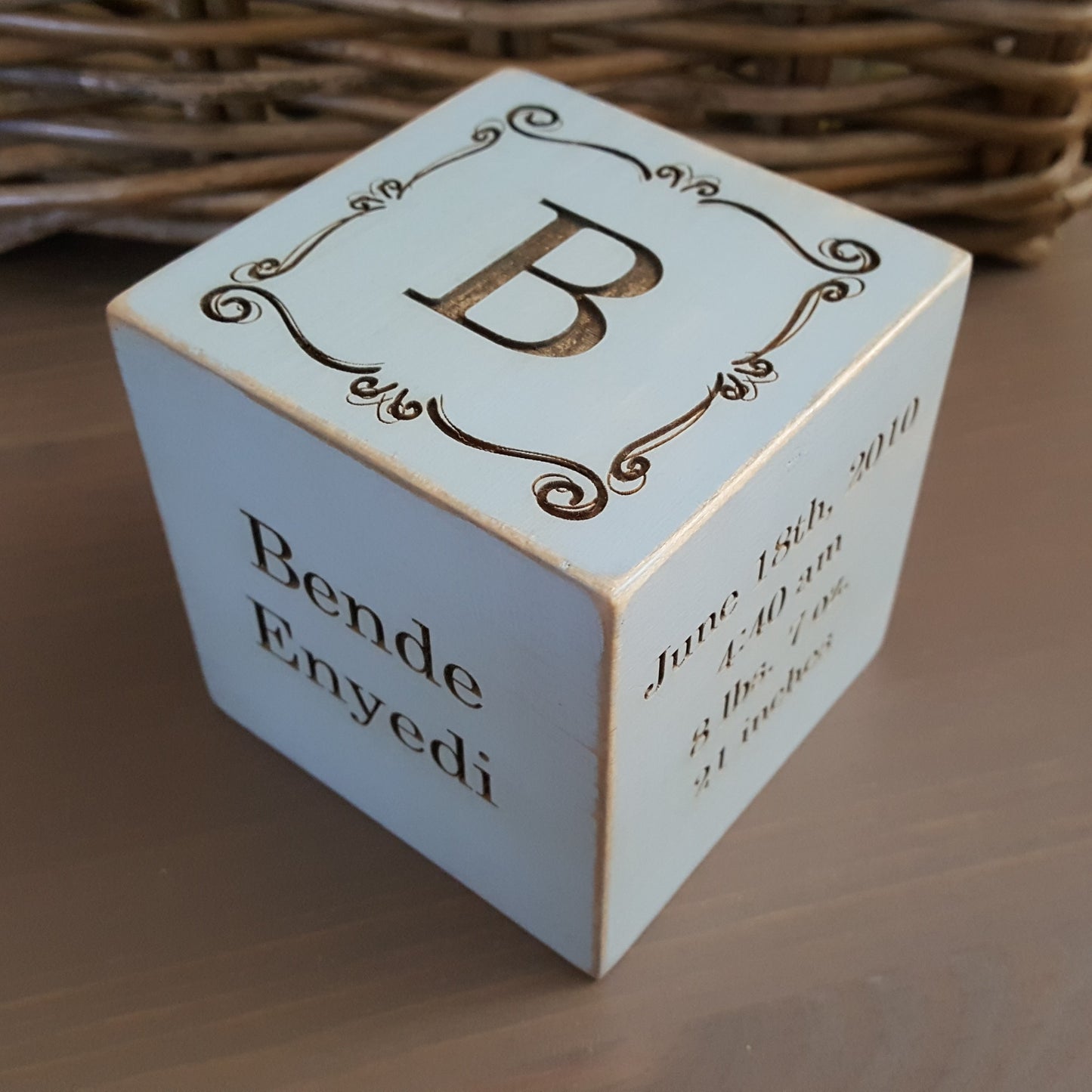 customized baby block, 3 in size, blue baby block, best baby gift