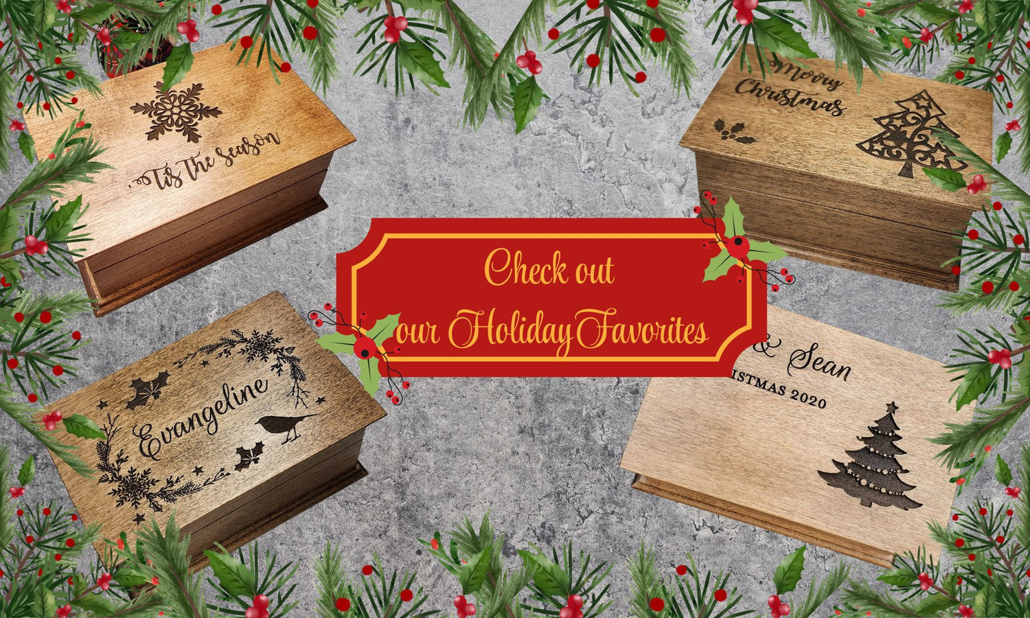 Handmade Christmas gifts — personalized music boxes & keepsakes. Choose your song, add custom engraving, and give a gift they’ll treasure.