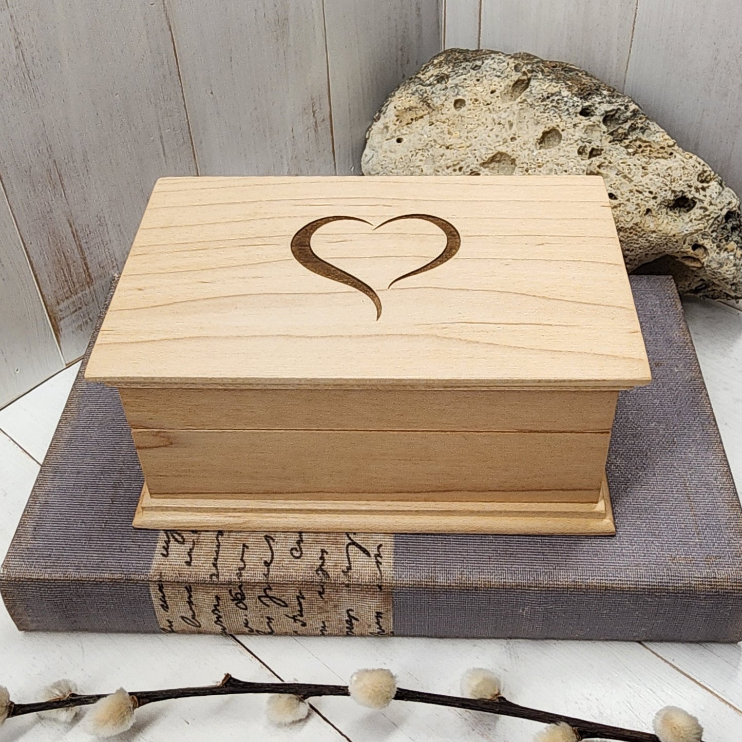Heart Jewelry Box Custom Song Music, choose color and song