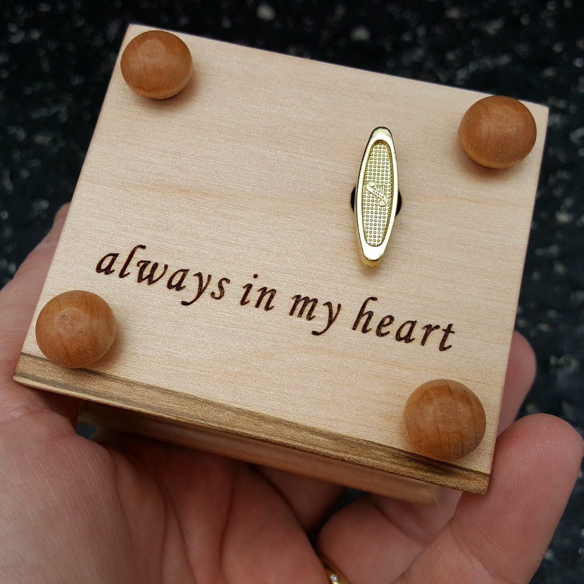 music box with wind up music box movement inside. music box by simplycoolgifts
