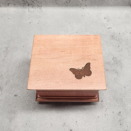 Music box Butterfly, wooden music box handmade by SImplycoolgifts, choose color and song, personalize it with your message
