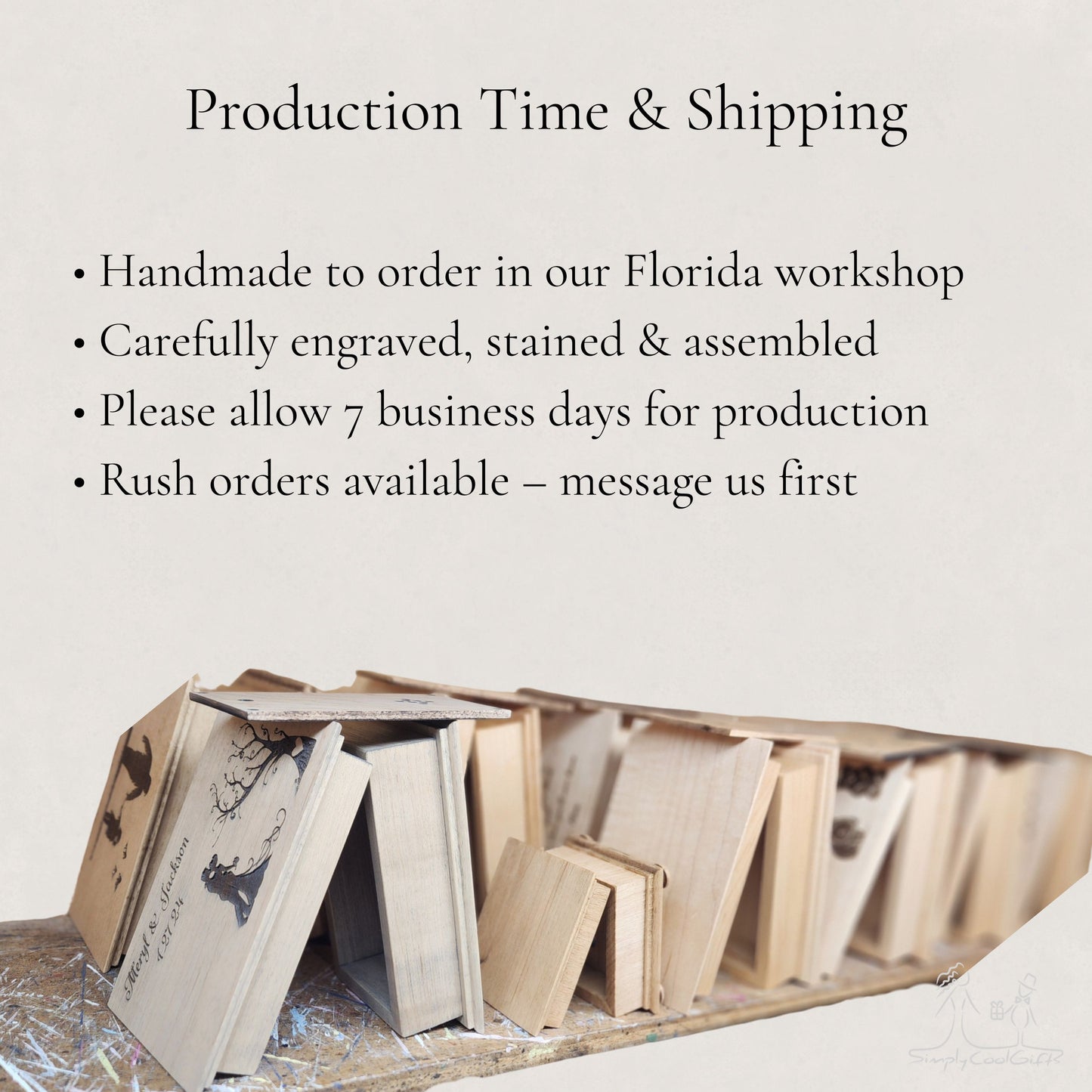 Personalized Flower Music Box – Custom Green Wooden Wind Up Gift