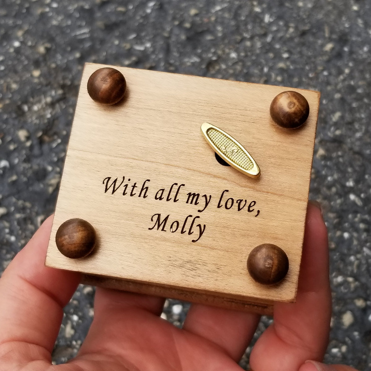 music box with wind up music box movement inside. music box by simplycoolgifts
