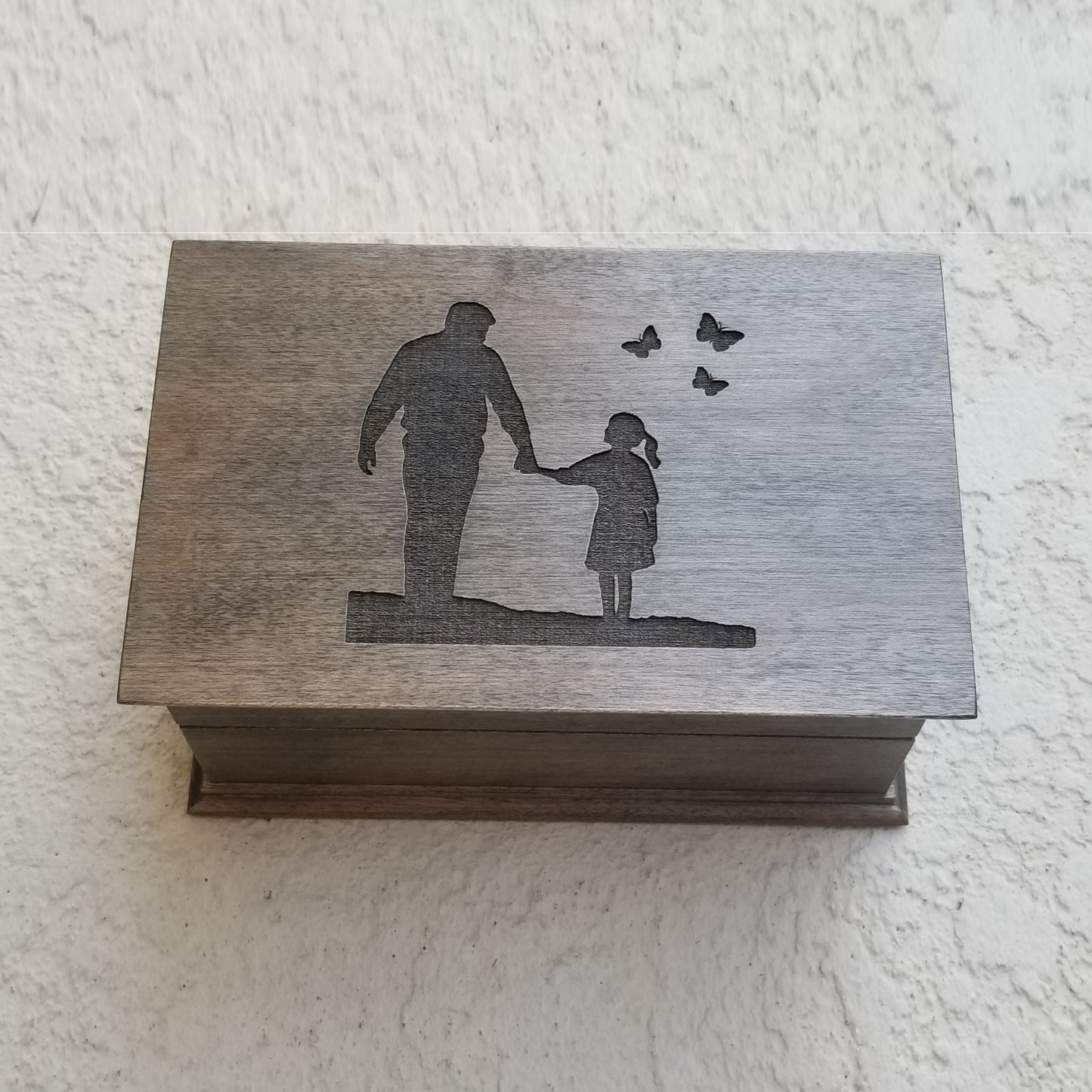 My Girl Music Jewelry Box with dad and daughter engraved on top