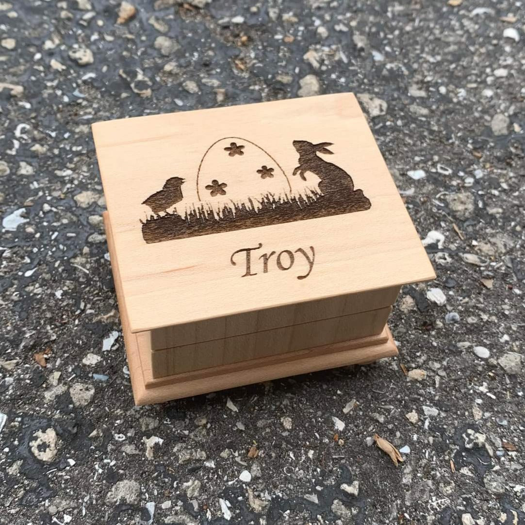 Easter Egg Music Box with name on top