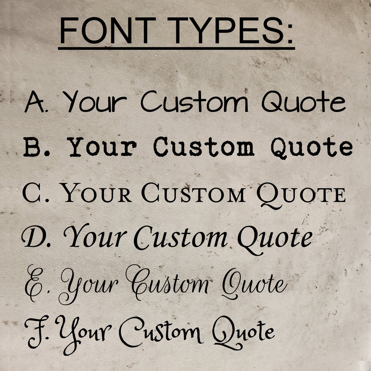 font type for hammers