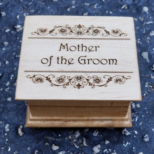 Mother of the Groom engraved Music box, choose color and song