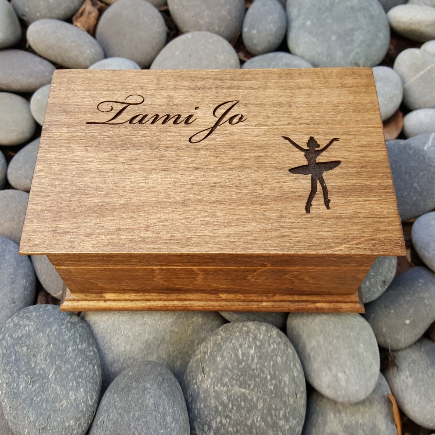 Ballerina Jewelry box with name engraved on top with built in music player