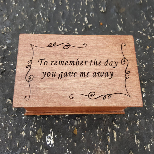 To remember the day you gave me away keepsake box with built in music player