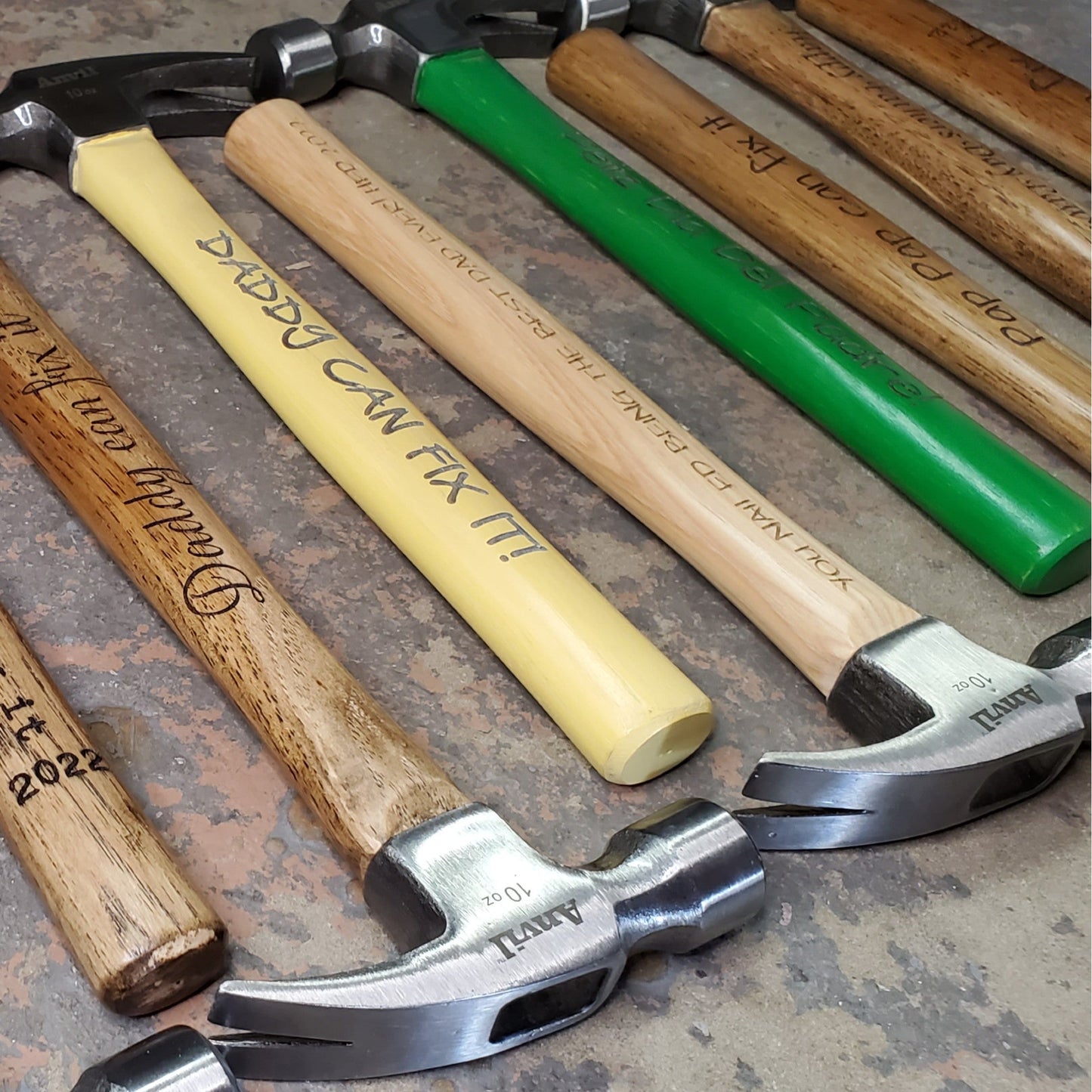 Best dad gift, personalized engraved hammer