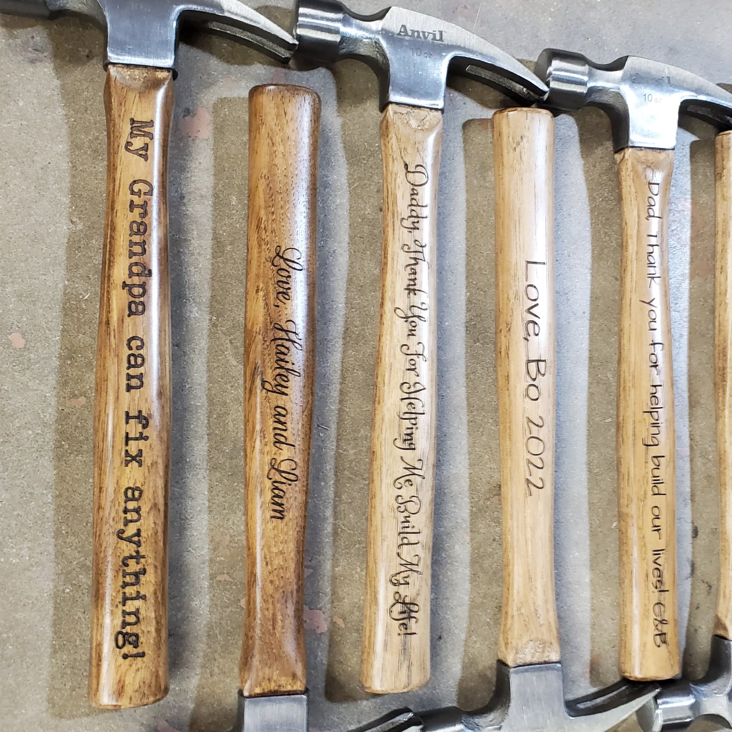 Engraved Hammer - Personalized Hammer with your quote or names