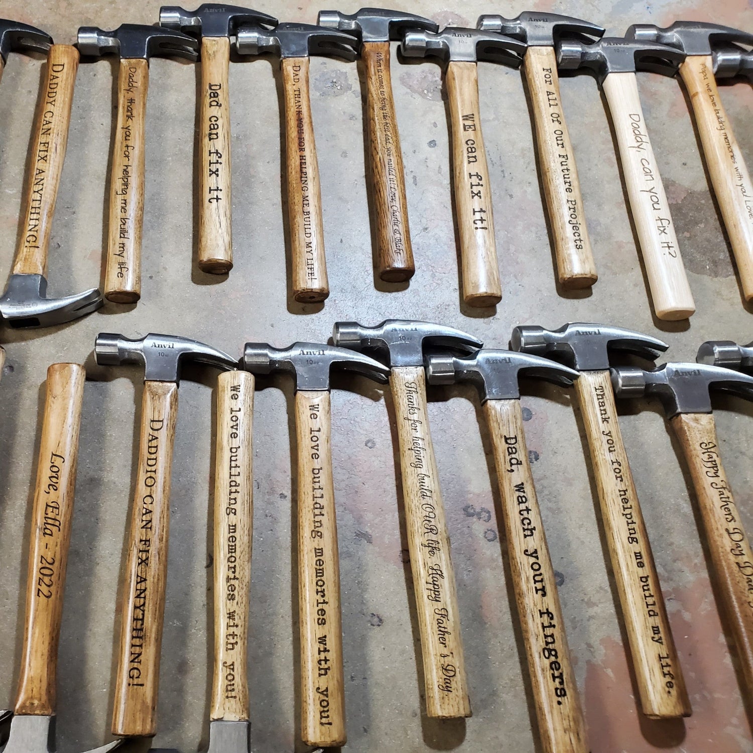 customized hammer with personalized engravings