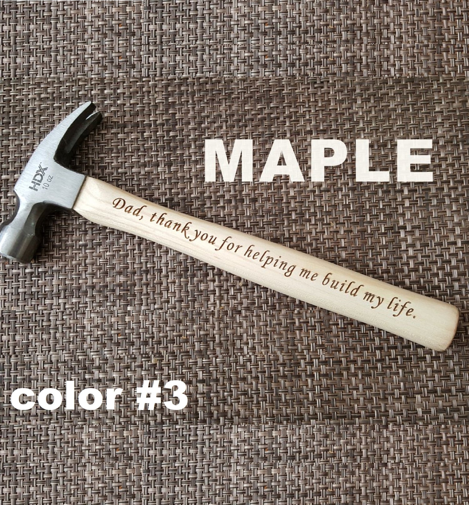 personalized hammer in maple