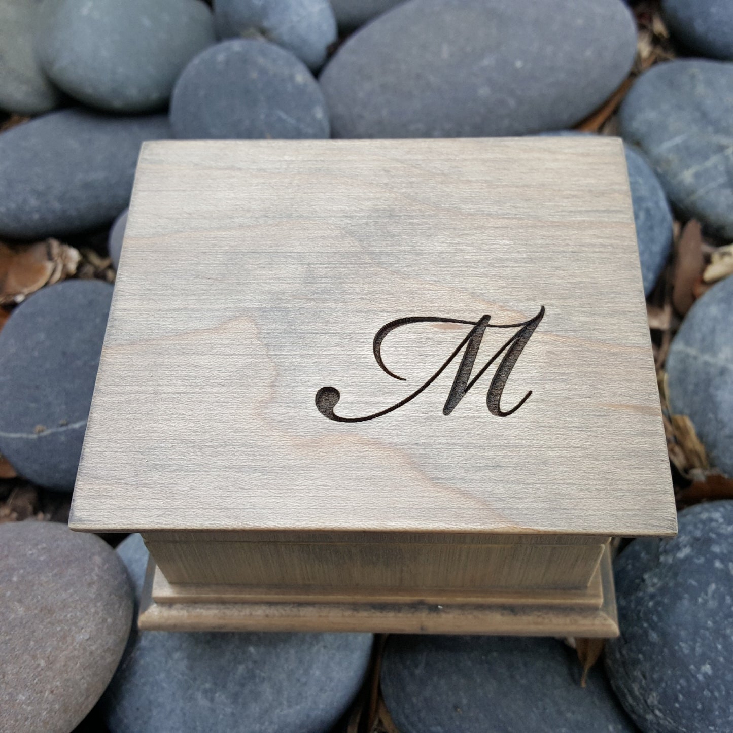 Monogrammed music box, choose color and song