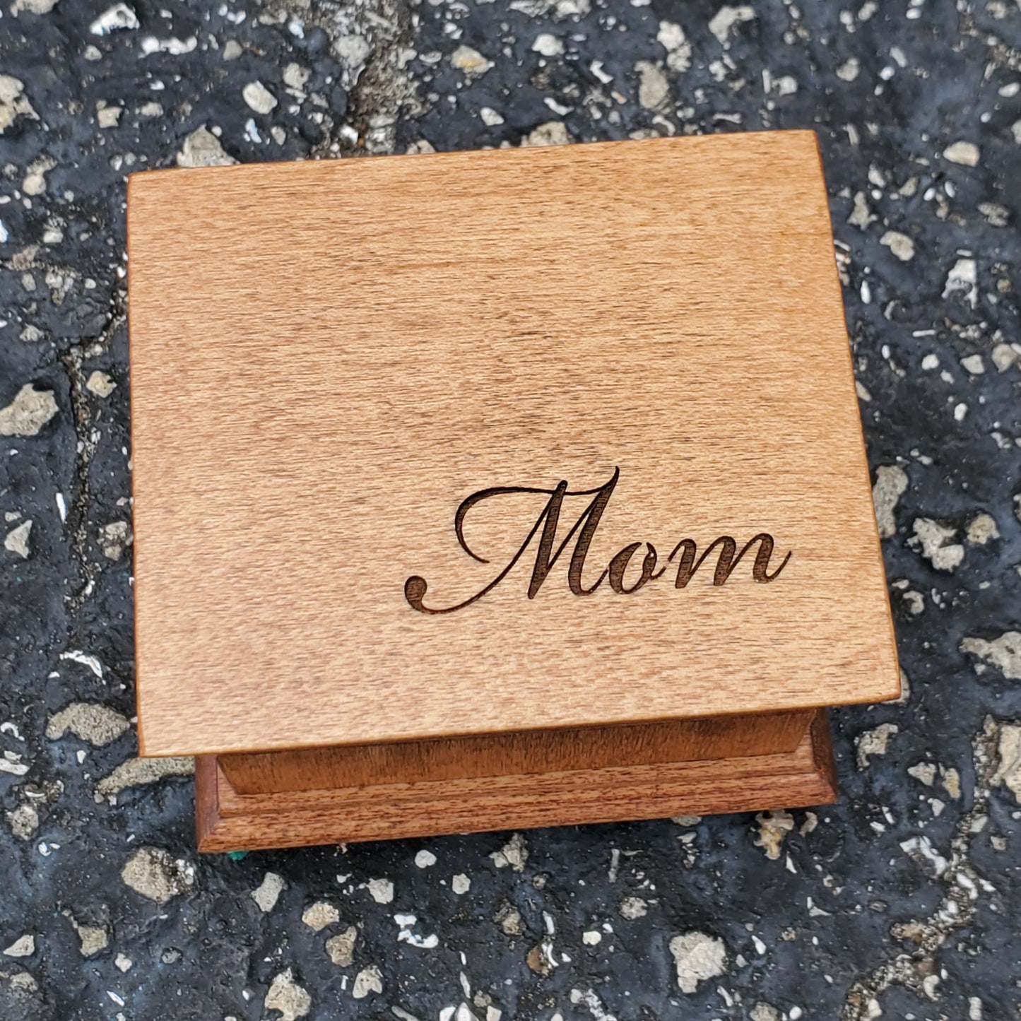 Music box with Mom engraved on top, custom music box by Simplycoolgifts, choose color and song, personalize it