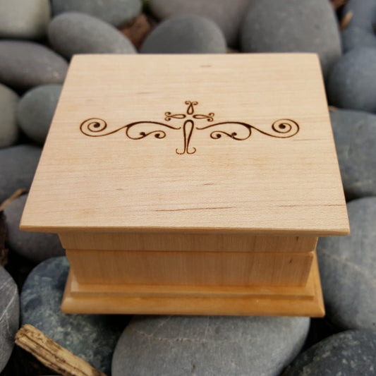 Christian Music box, with cross engraving custom-made with your choice of color and song, personalize