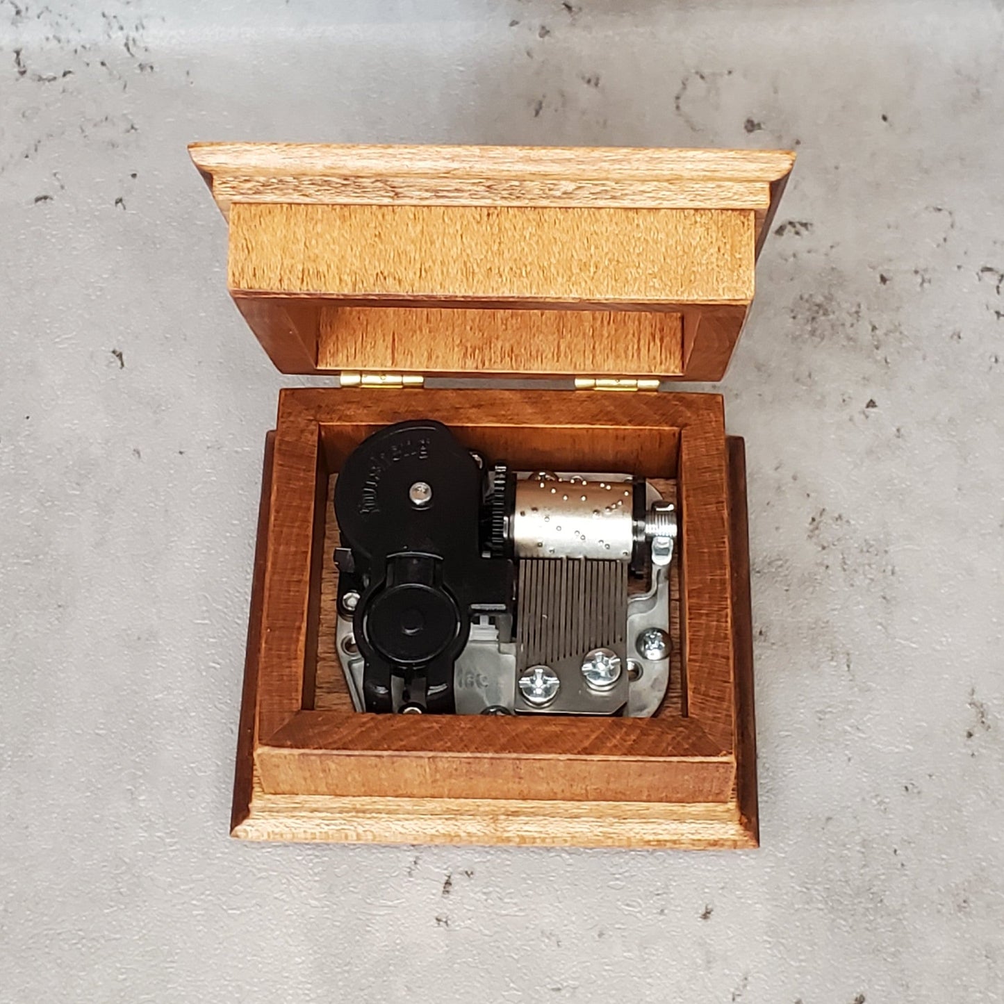 music box maple wood, with music box movement built inside