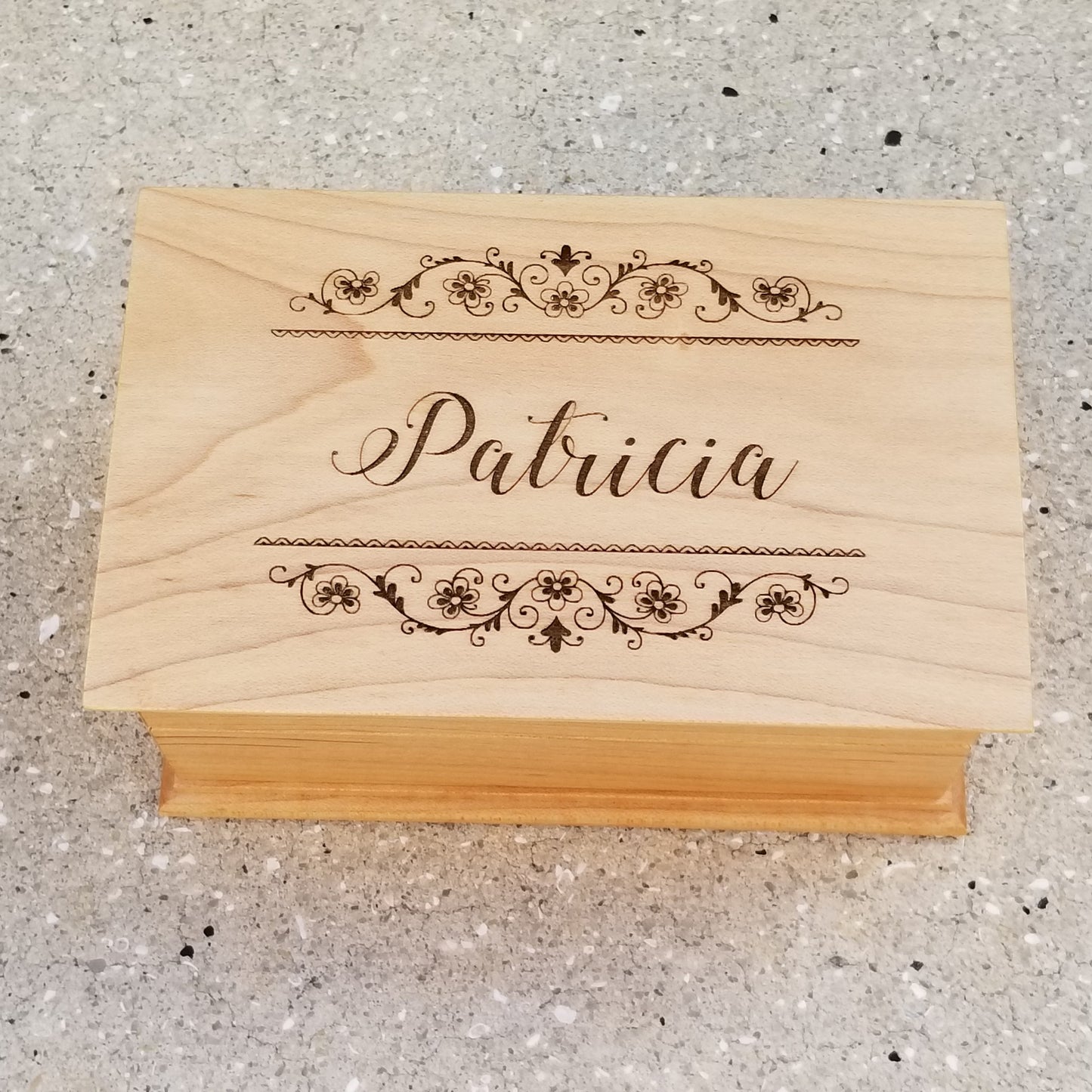 name engraved jewelry box custom-made by Simplycoolgifts