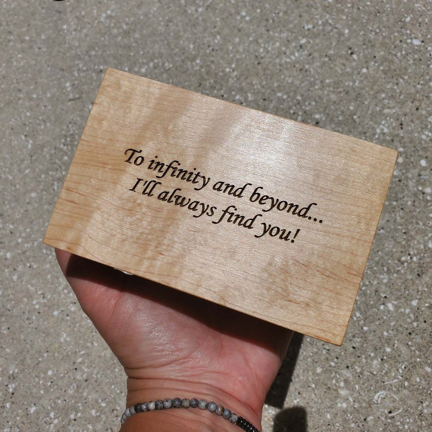 personalized jewelry box with your custom engraving, choose color and song