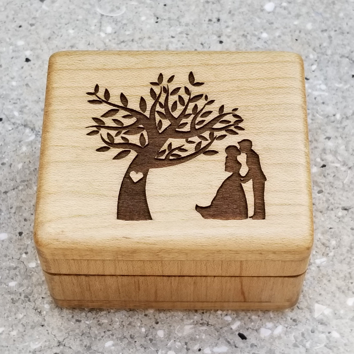 engagement box, custom engraved