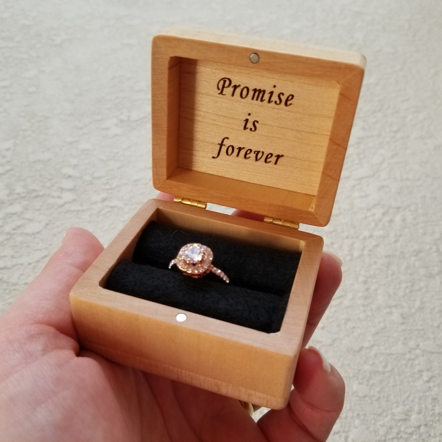 personalized ring box for engagement